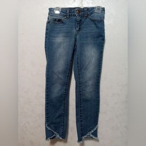 Joe's Jeans Girls Blue Skinny Jeans with Tulip Frayed Hem - Size 8